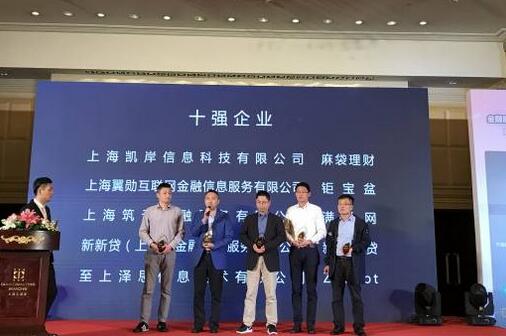 麻袋理财荣获“科技金融十强平台”称号